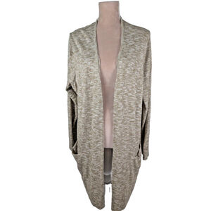 Madewell Summer Ryder Space Dyed Olive Green Heathered Long Cardigan Sweater 1X